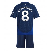 Camisa de time de futebol Manchester United Bruno Fernandes #8 Replicas 2º Equipamento Infantil 2024-25 Manga Curta (+ Calças curtas)